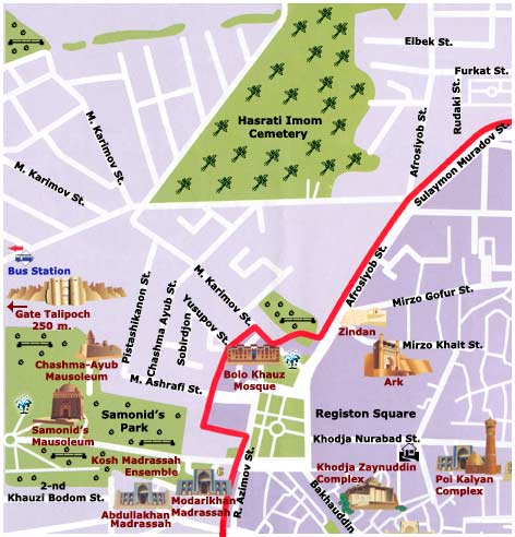 Map of Bukhara