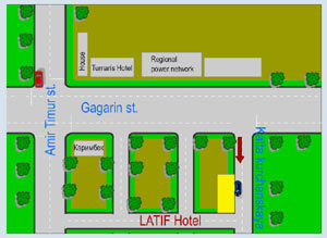 Latif hotel in Samarkand - Location