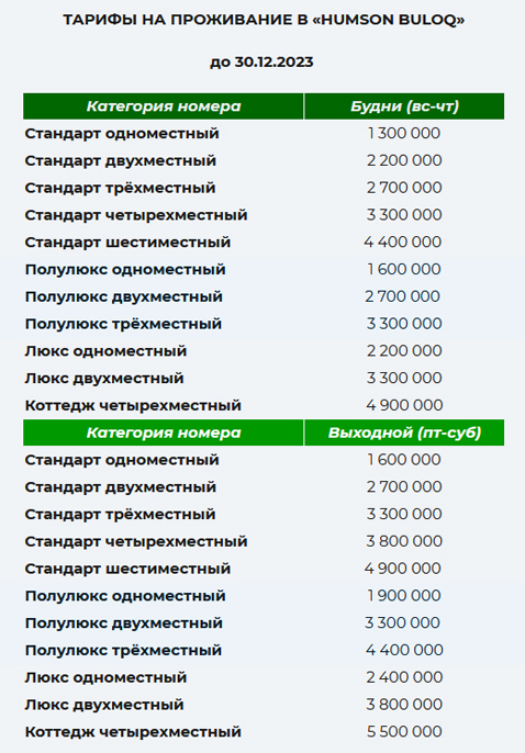 Humson Buloq Санаторий. Курорт, Зона Отдыха в горах